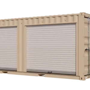 20ft New Storage Container w/ Two 8ft Roll-up Doors on Left Side