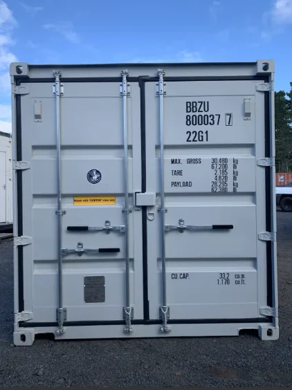 20ft Light Grey One Trip Shipping Container - Image 9